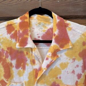 J. Crew tie dye button down shirt